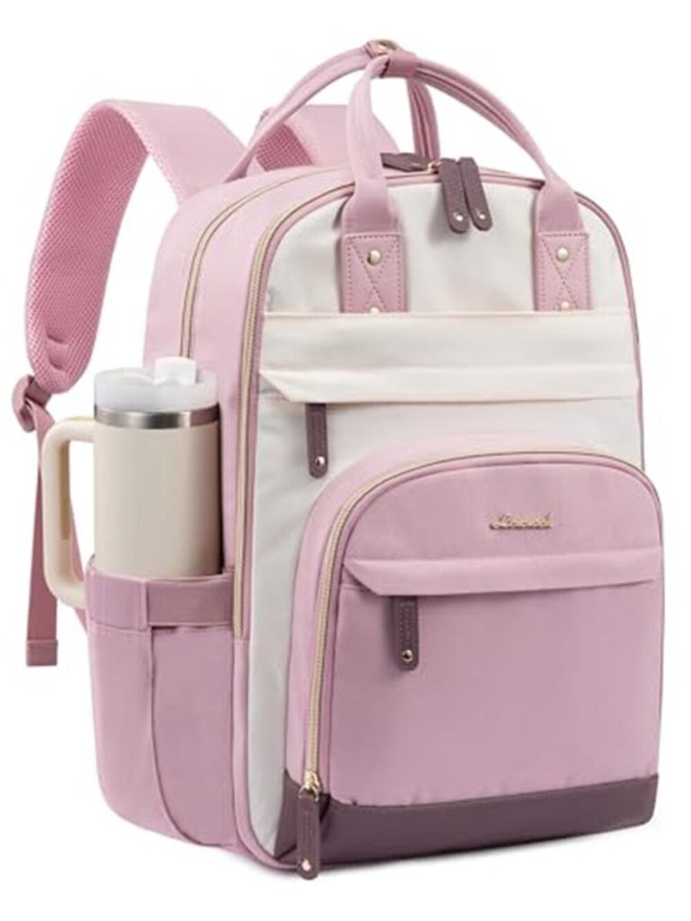 Travel Laptop Backpack 15.6 Carry On Backpack Bottle Holder Teacher Nurse Bag